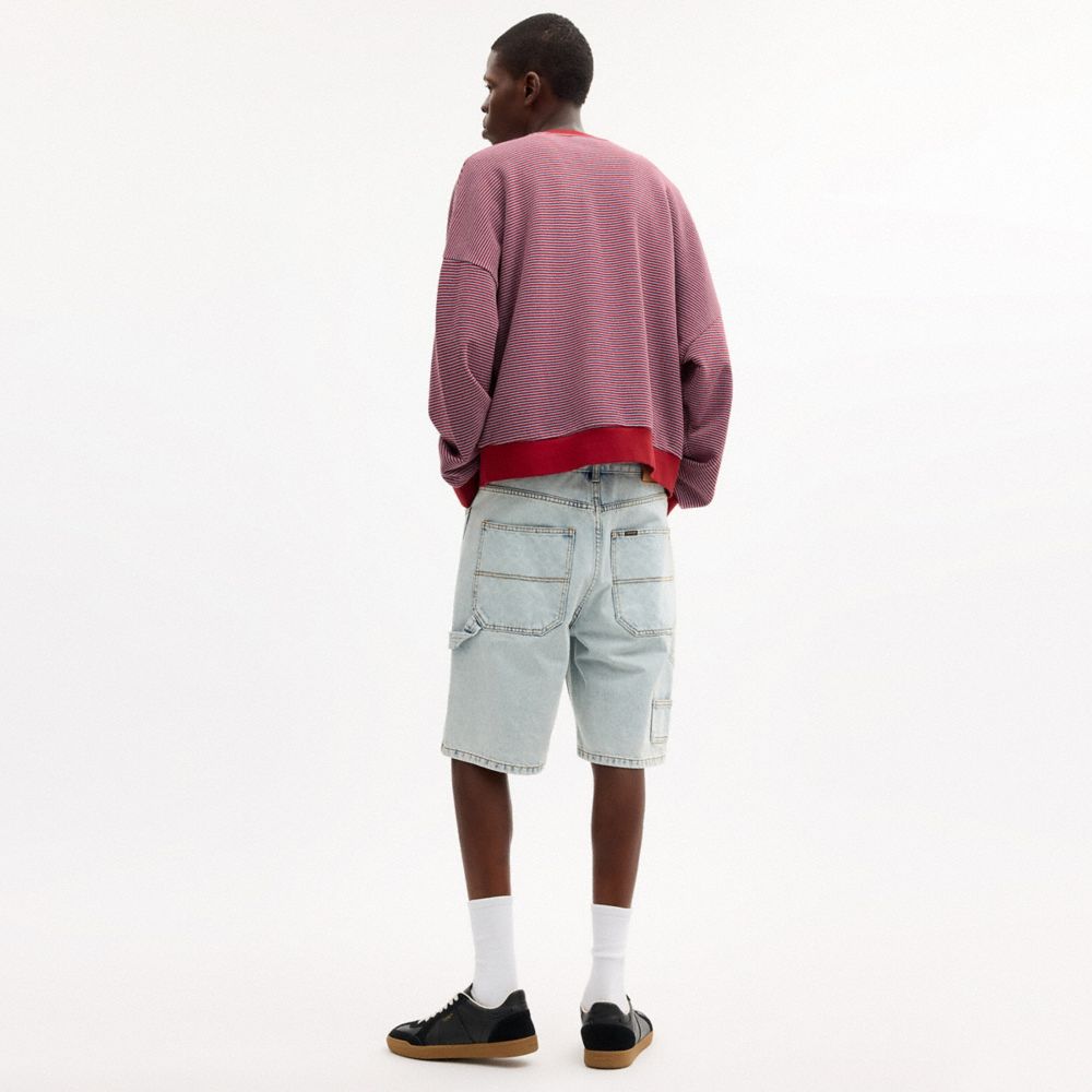 Мужские худи Coach Striped Crewneck Sweatshirt In Organic Cotton — фото 3