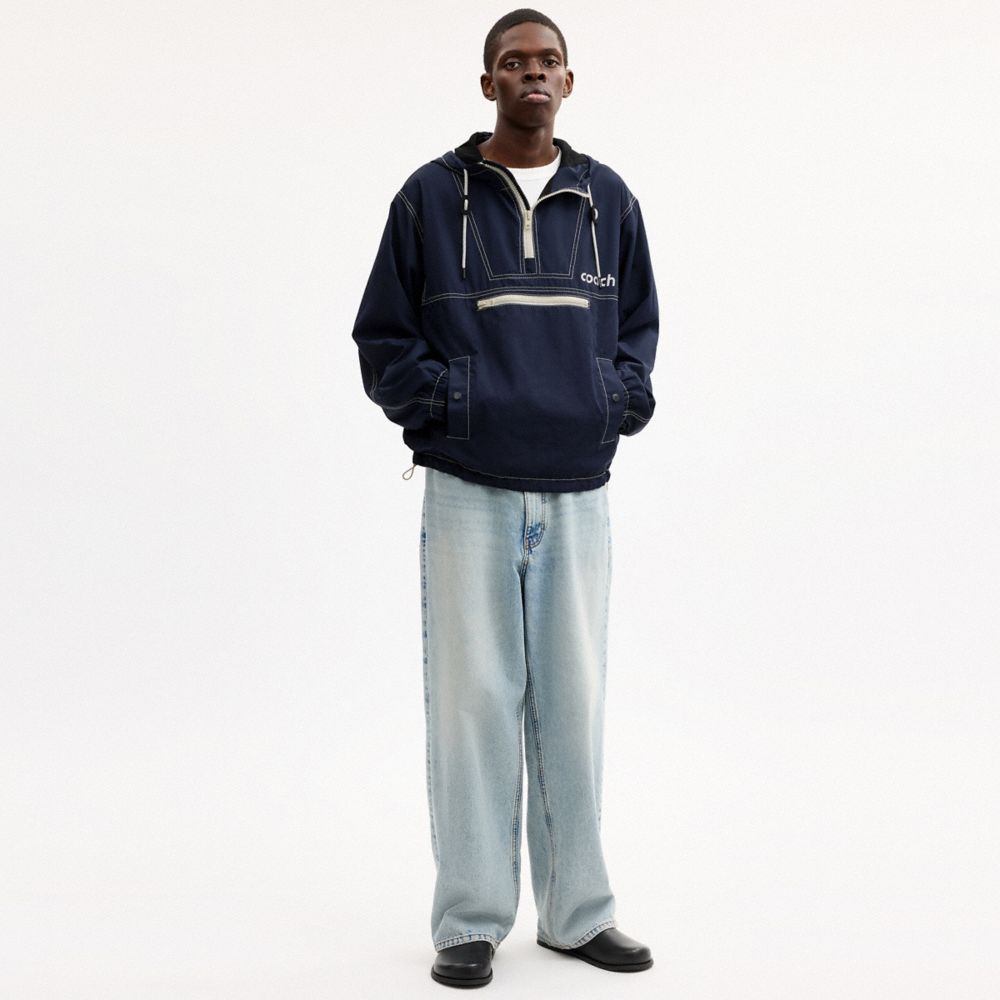 Мужские куртки Coach Half Zip Windbreaker In Recycled Polyester — фото 2