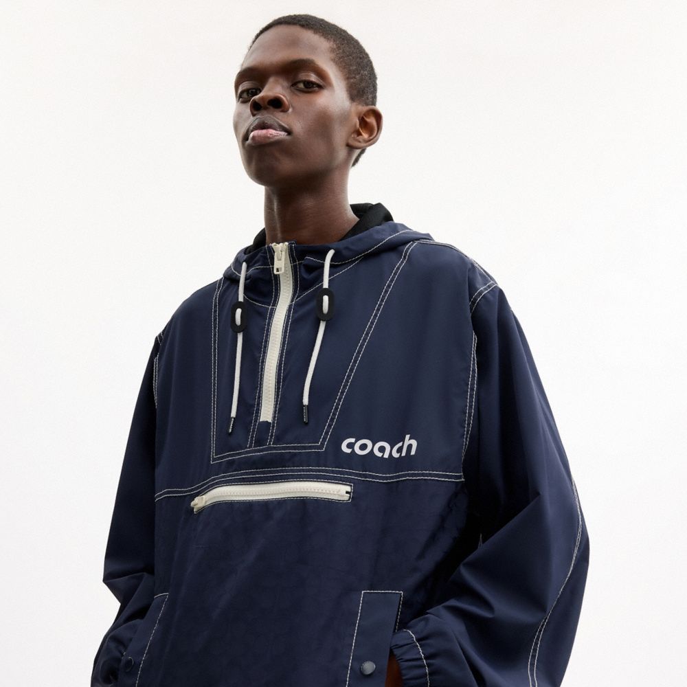 Мужские куртки Coach Half Zip Windbreaker In Recycled Polyester — фото 4