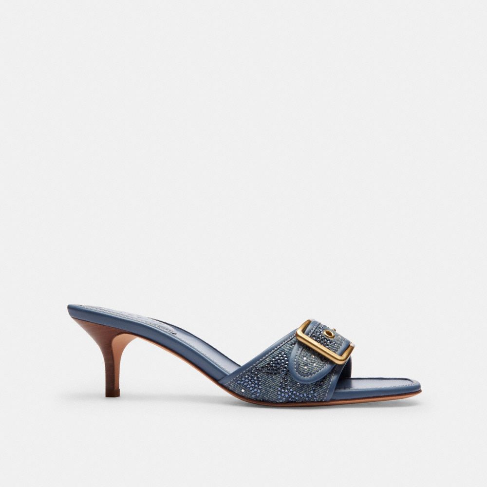 Женские сандалии Coach Margot Sandal In Crystal Signature Denim — фото 2