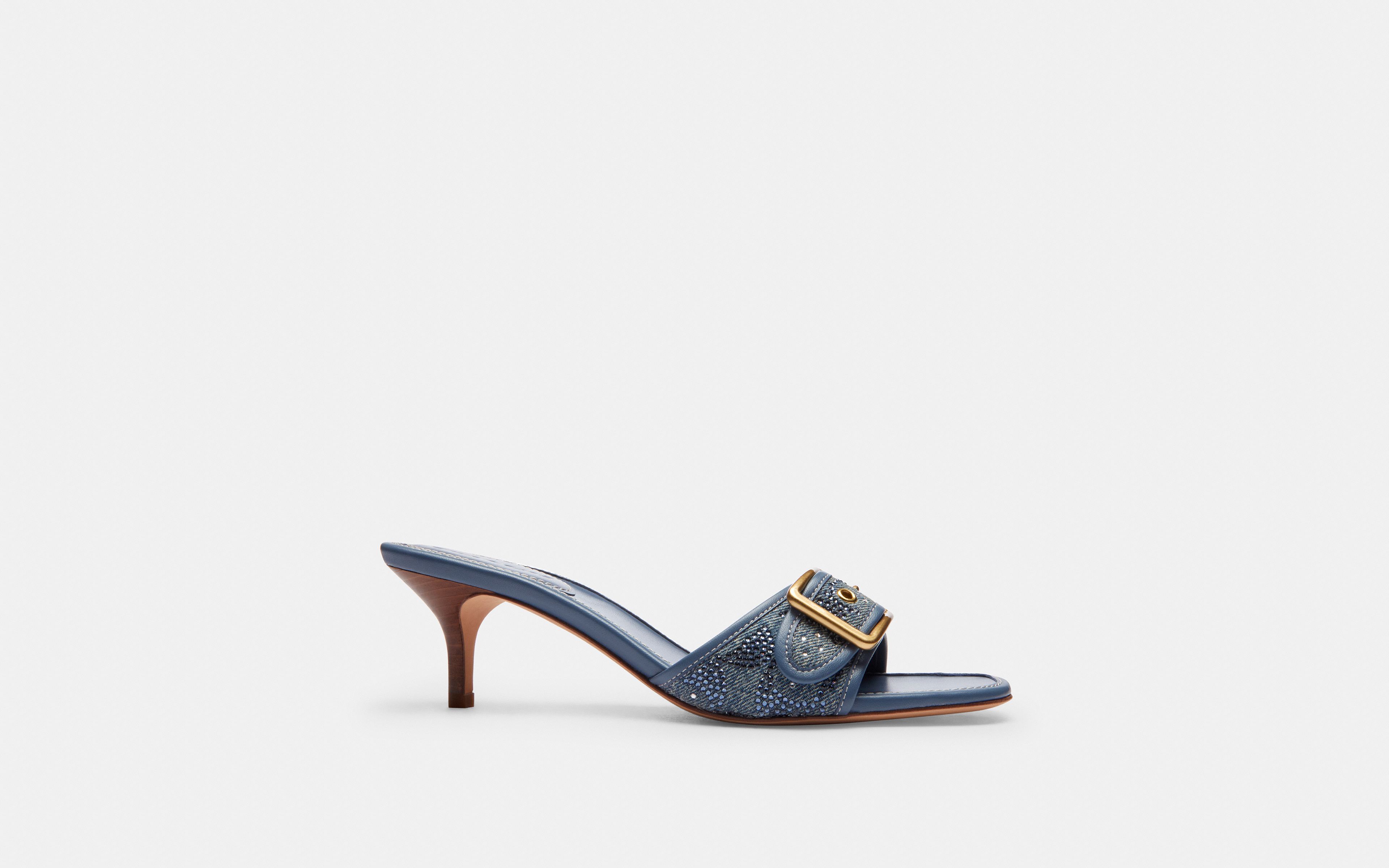 Margot Sandal Crystal Signature Denim