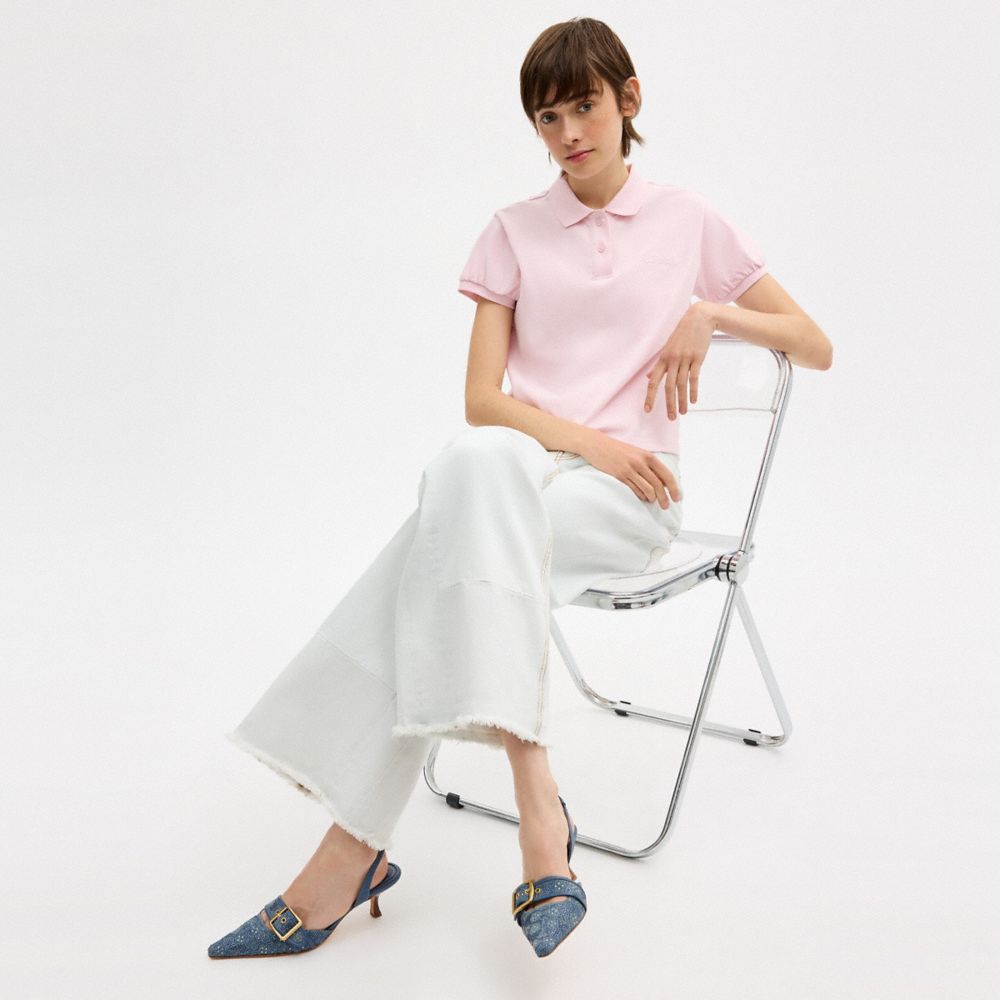 Coach Margot Slingback In Crystal Signature Denim — фото 6