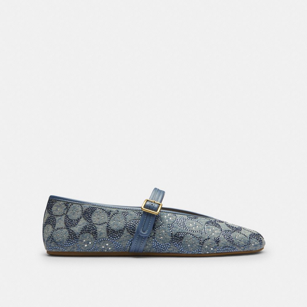 Coach Mary Jane In Crystal Signature Denim — фото 2