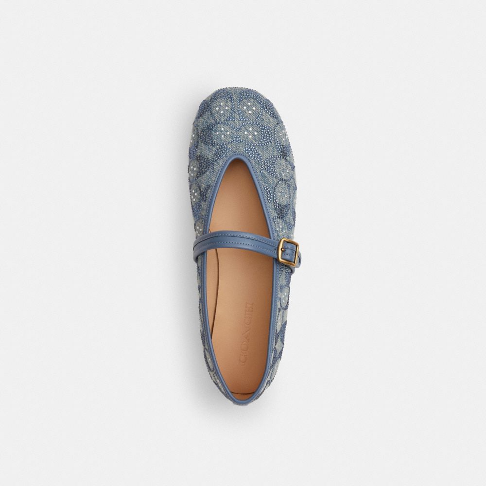 Coach Mary Jane In Crystal Signature Denim — фото 3