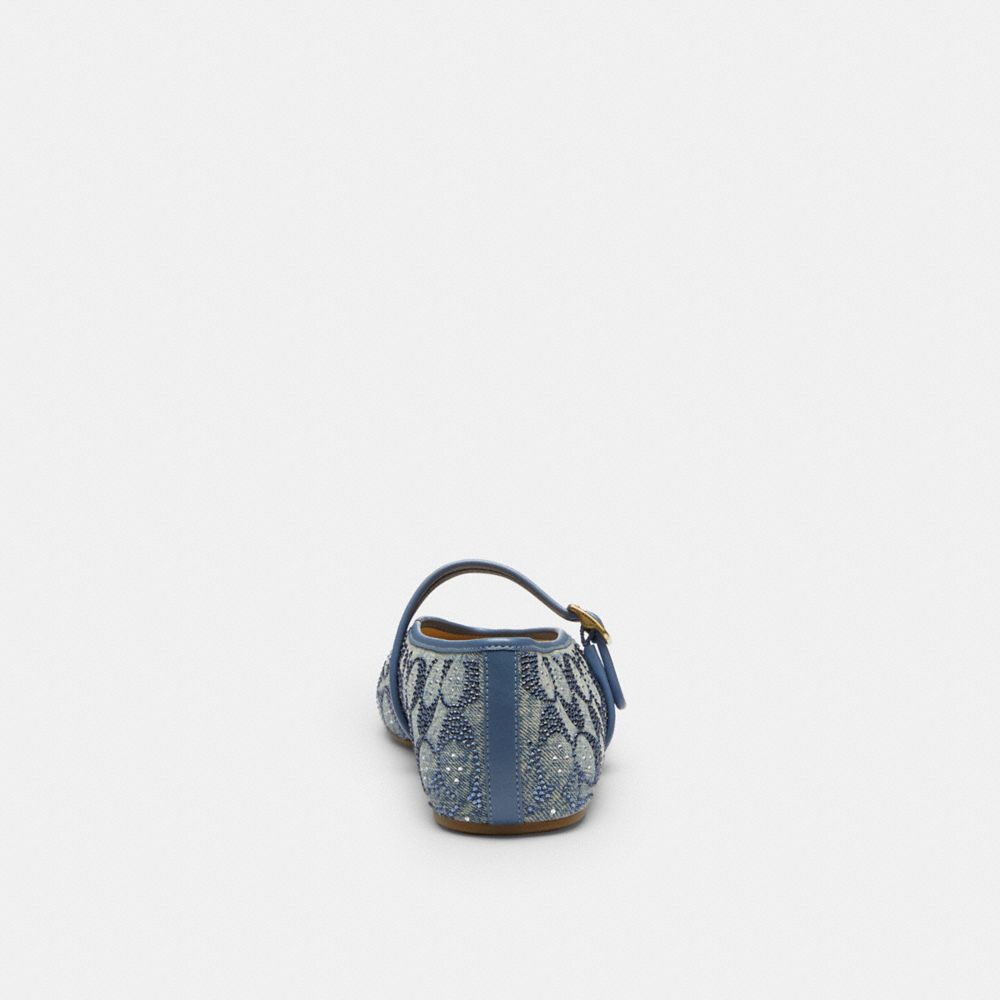 Coach Mary Jane In Crystal Signature Denim — фото 4