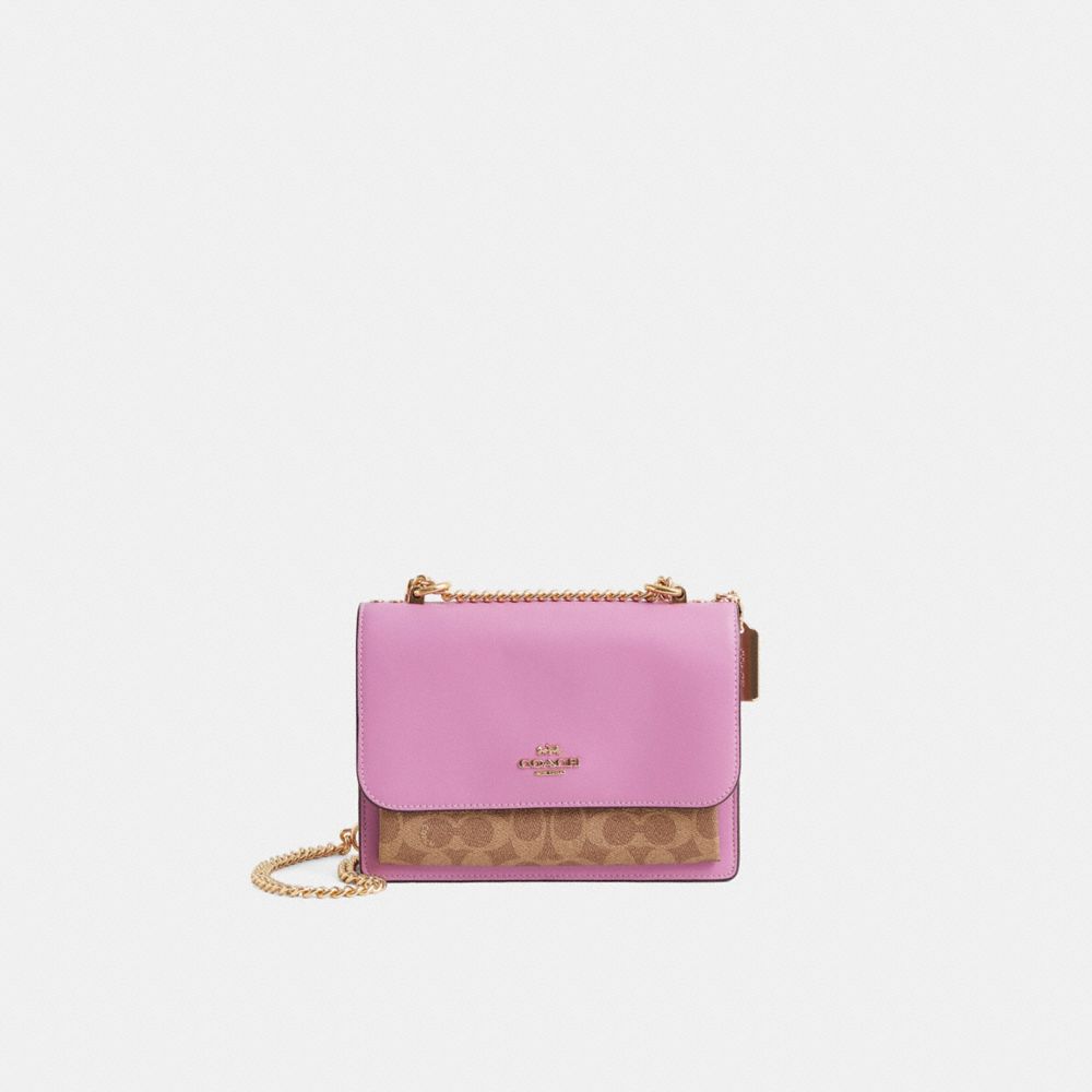 COACH®,Restored Klare Crossbody Bag In Signature Canvas,,Front View