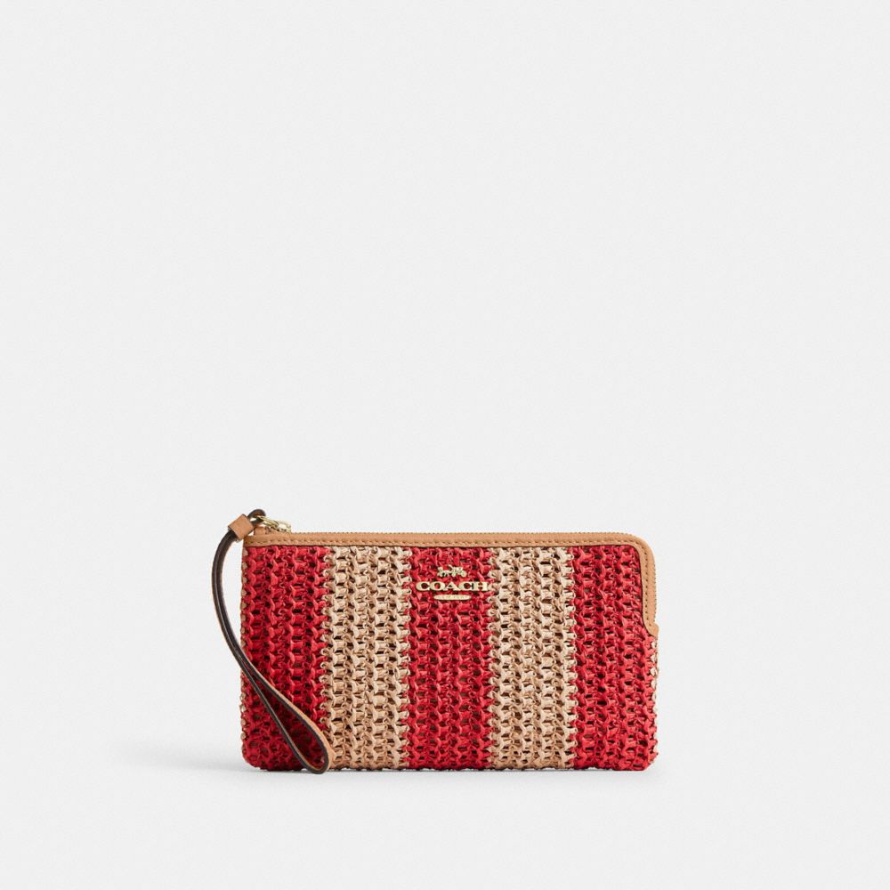 COACH®,Large Corner Zip Wristlet,,Front View