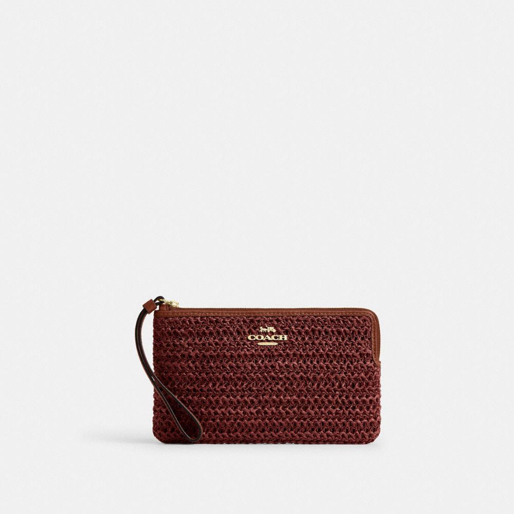 COACH&reg;,Large Corner Zip Wristlet,,Front View