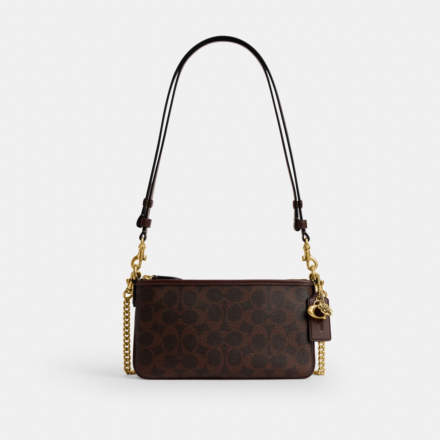Женская сумка Coach Audrey Crossbody Bag In Signature Canvas, цвет: Латунный / Кленовый — фото 1