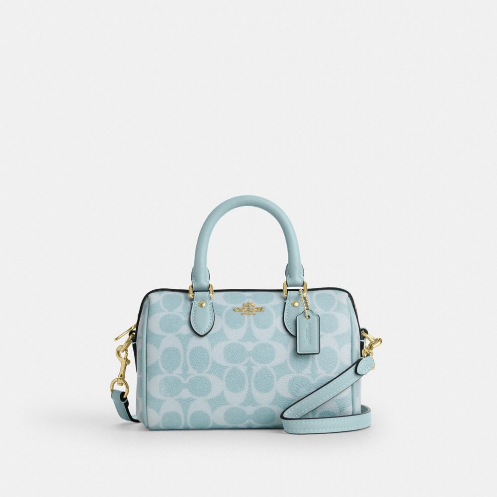 COACH®,Mini Rowan Crossbody Bag In Signature Canvas,,Front View