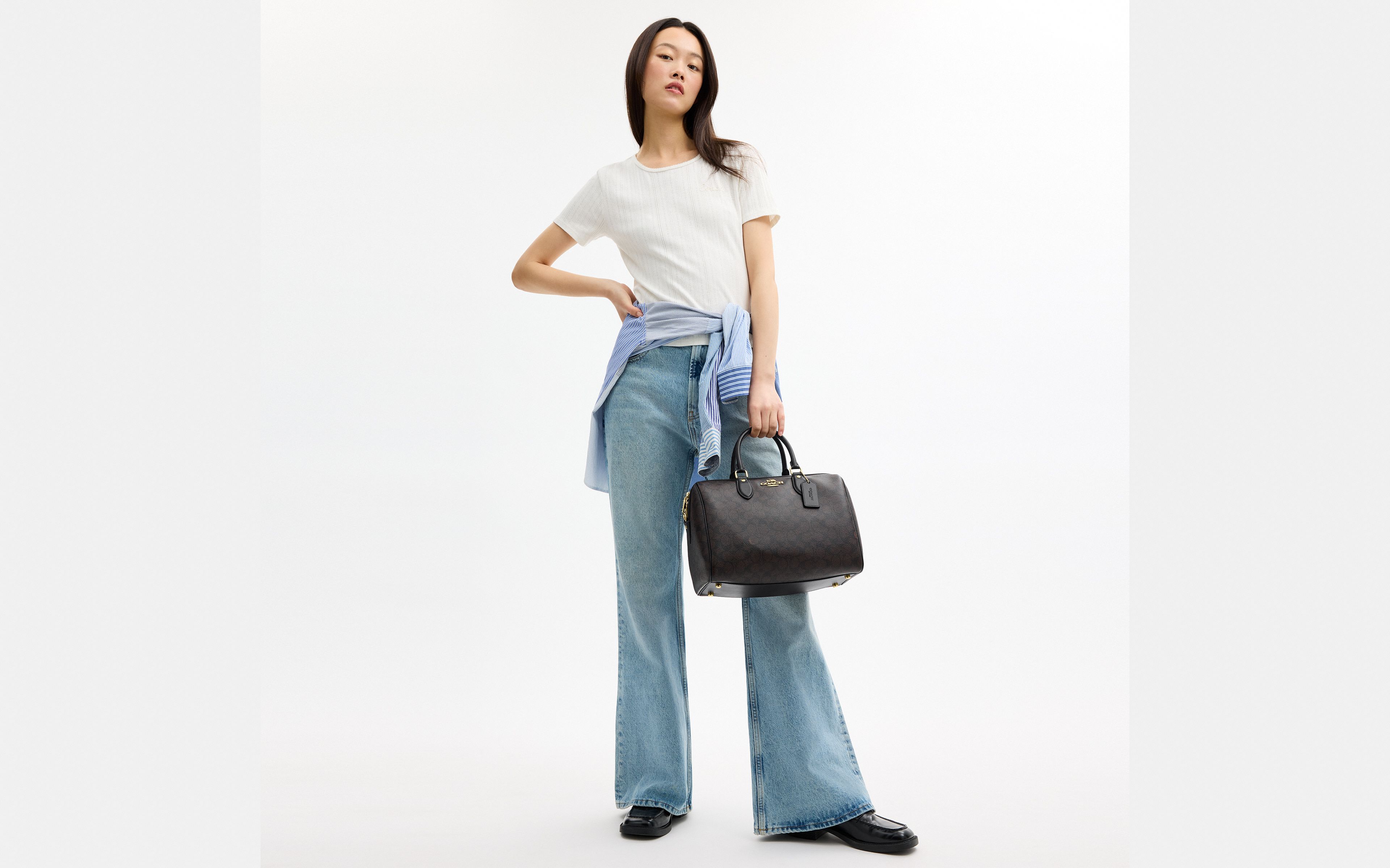 Rowan Large Satchel Bag In Signature Canvas