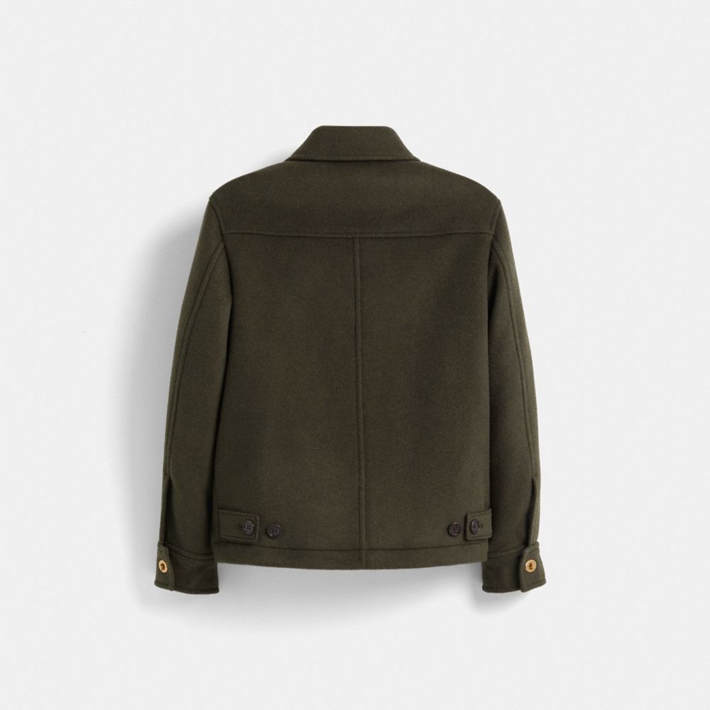 COACH®,Restored Short Wool Coat,,Back View