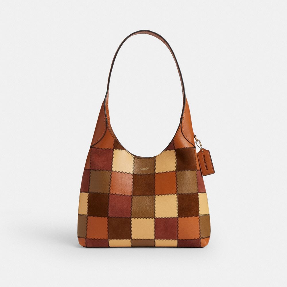 COACH®,Coachtopia Alter/Ego Brooklyn Shoulder Bag 28,Suede,Leather,Shoulder Bag,Patchwork,Sustainable,Casual,,Front View