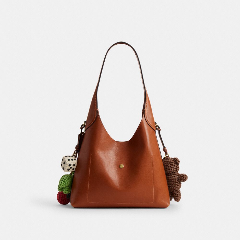Женские сумки Coach Brooklyn Shoulder 28 With Charms — фото 3