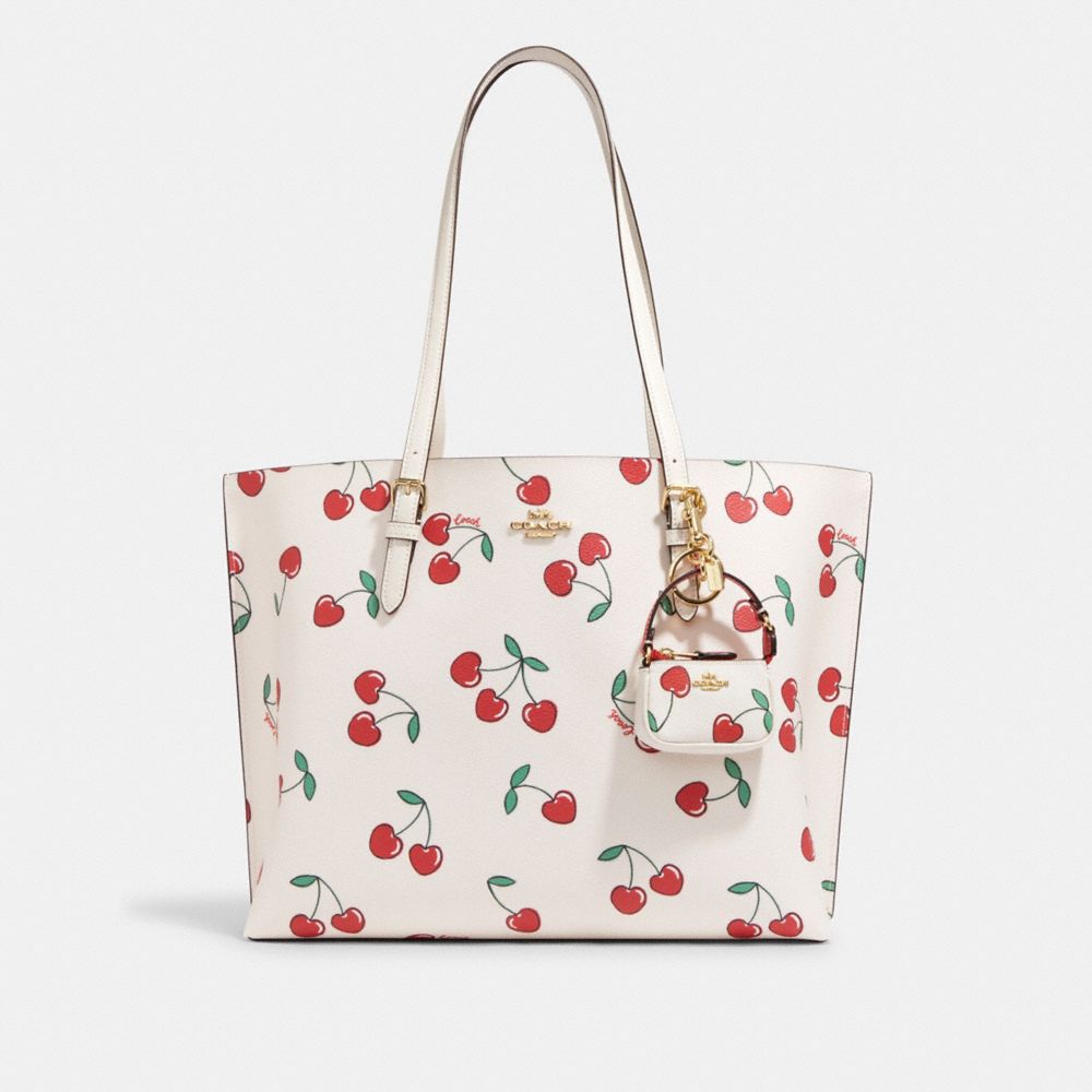 COACH®  Mini Nolita Bag Charm With Heart Cherry Print