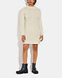 COACH®,CABLE KNIT DRESS,wool,Cream,Scale View
