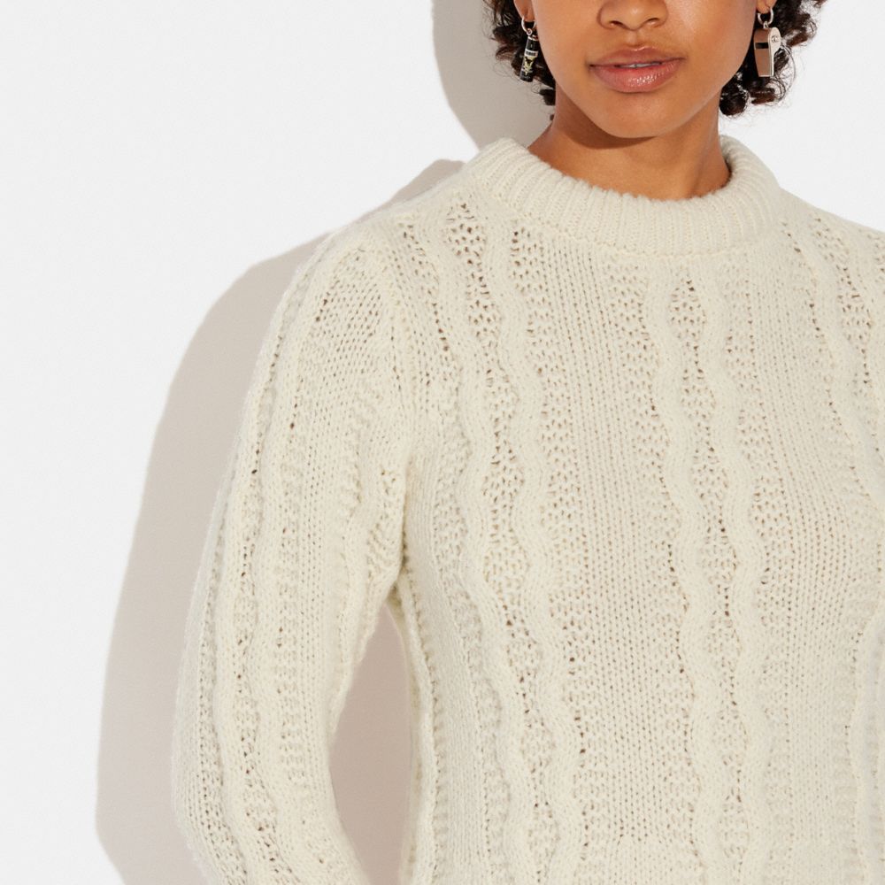 Cream cable knit on sale dress