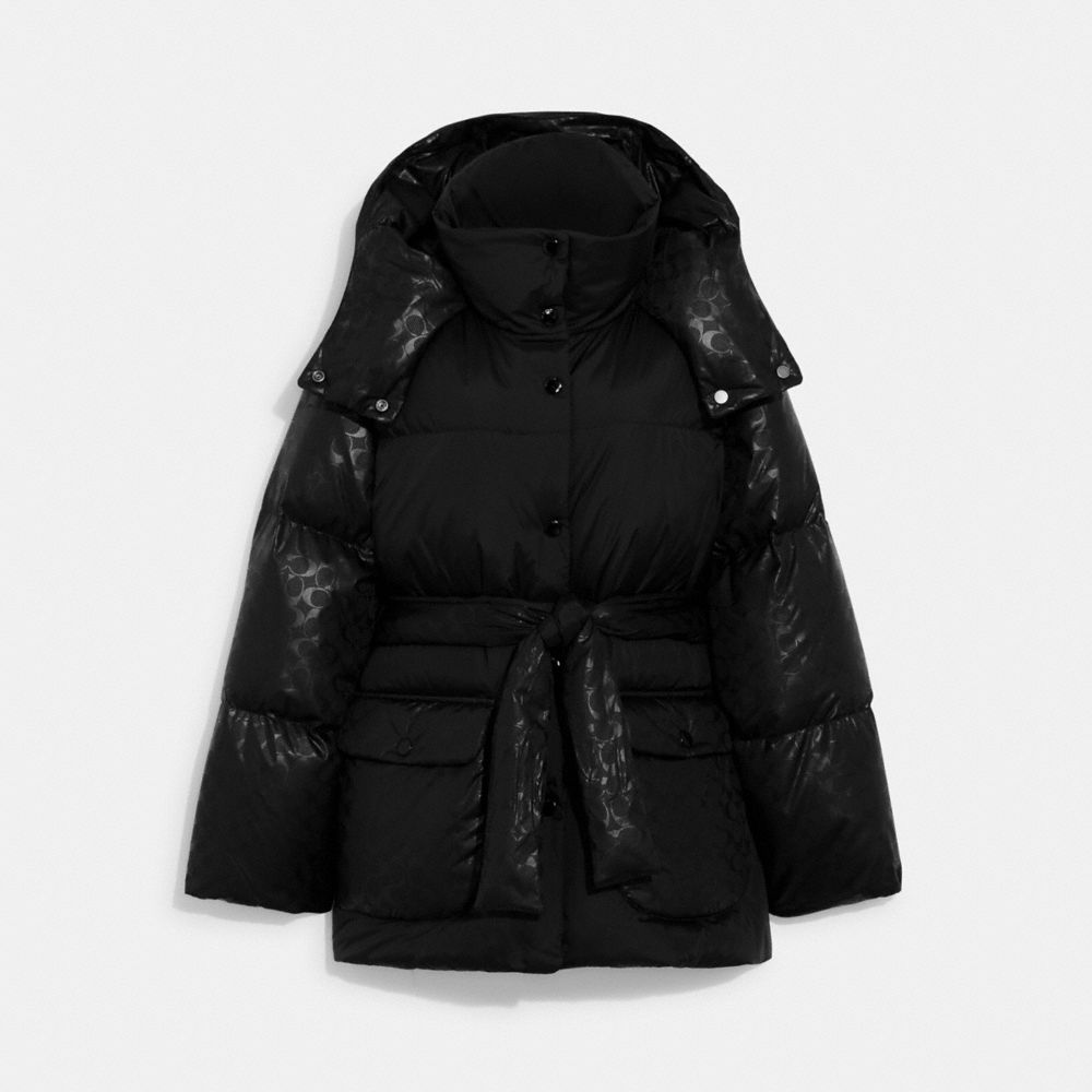 COACH® | Signature Details Belted Puffer