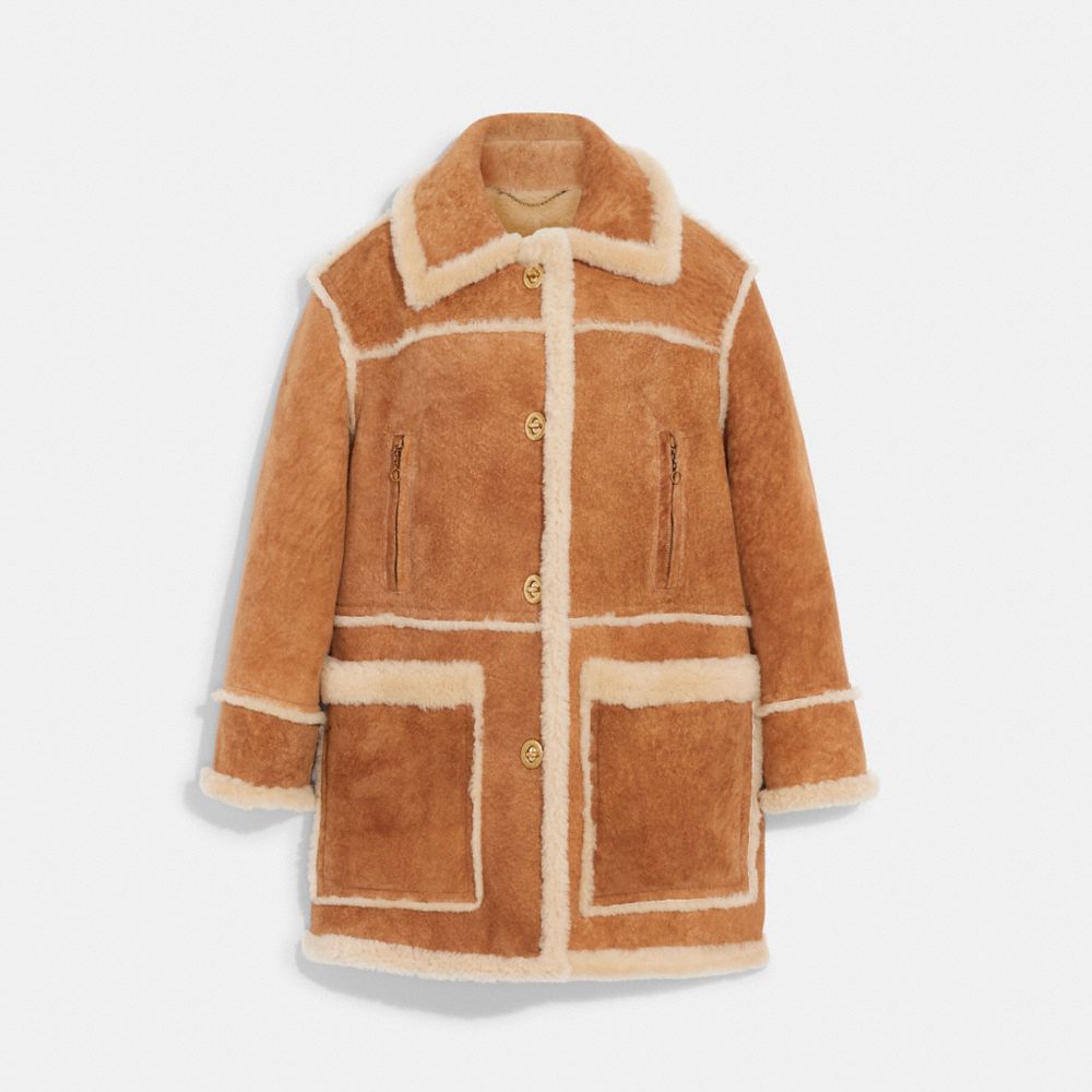 Shearling Paneled Coat