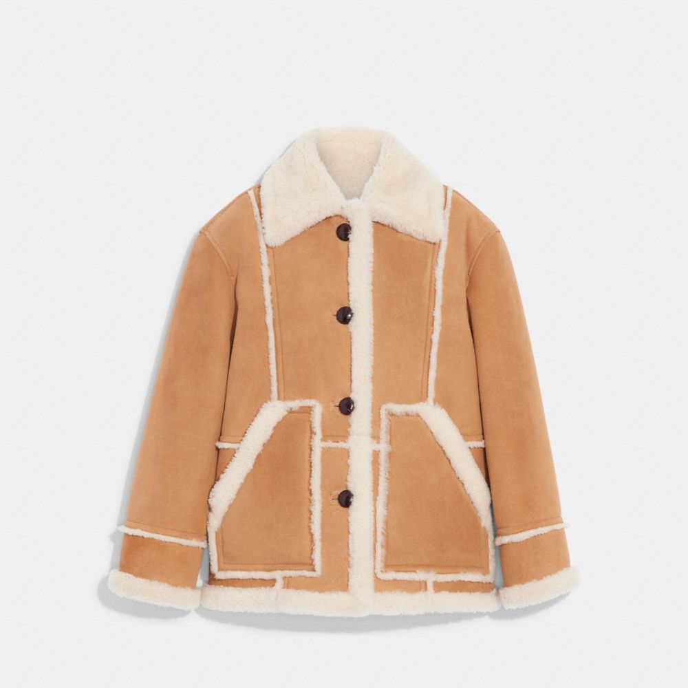 Coach shearling jacket hotsell