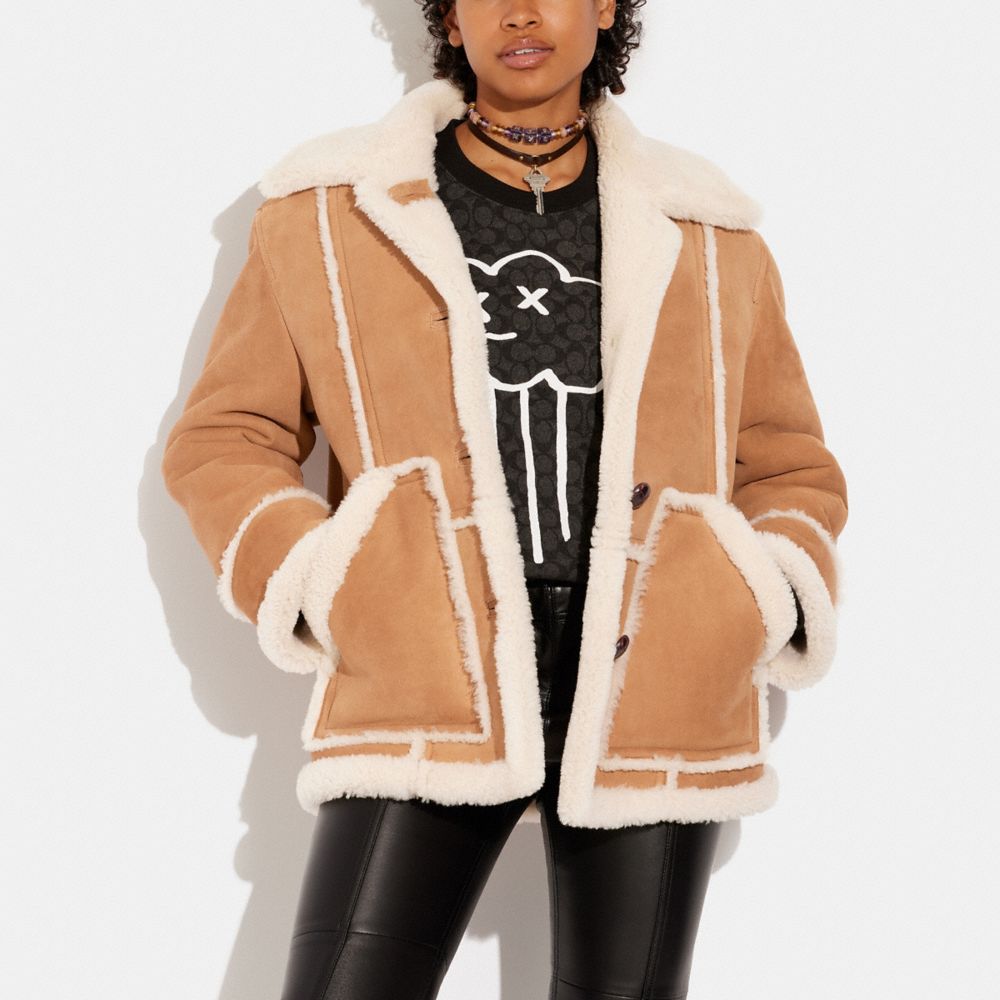 Shearling aviator deals