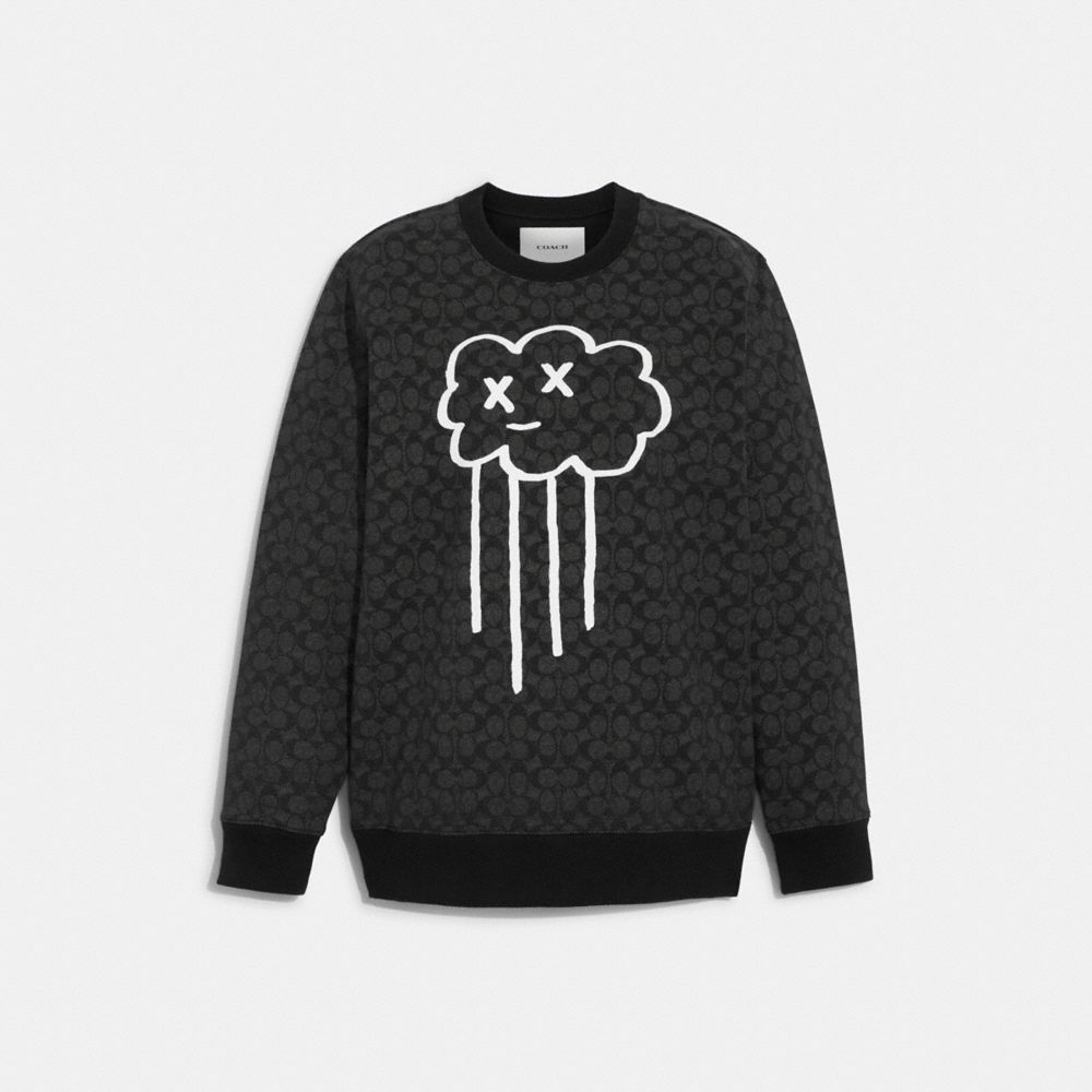COACH®  Rain Cloud Sweatshirt In Organic Cotton