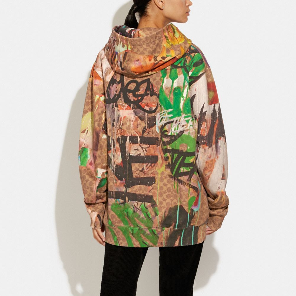 COACH®,COACH X MINT + SERF HOODIE IN ORGANIC COTTON,Multi,Scale View