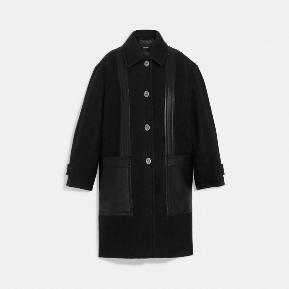 COACH®  Long Wool Coat