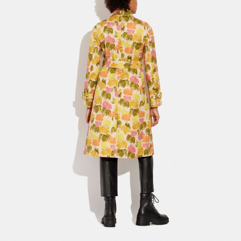 COACH®,フローラル ドリル トレンチ,ジャケット＆アウター,ﾏﾙﾁ