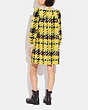 COACH®,PLAID BABYDOLL DRESS,Yellow Multi,Scale View