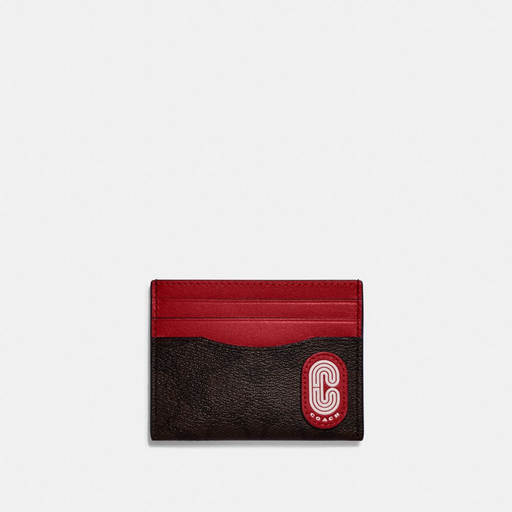 Coach Outlet Pencil Case In Colorblock Signature Canvas in Red