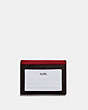 Slim Id Card Case In Colorblock Signature Canvas With Coach Patch