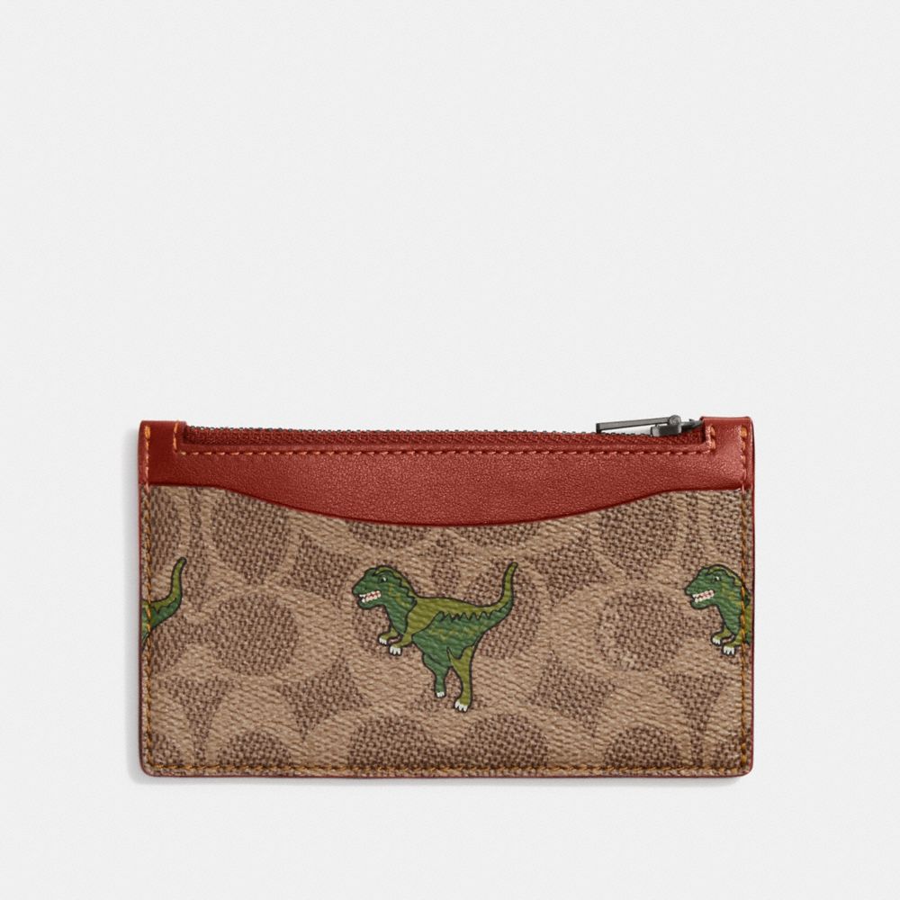 Coach Zip Card Case in Signature Canvas