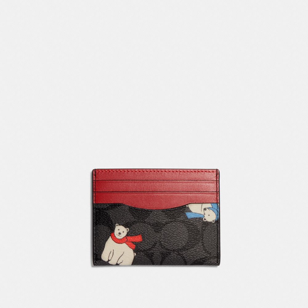 Coach Outlet Slim Id Card Case In Signature Canvas