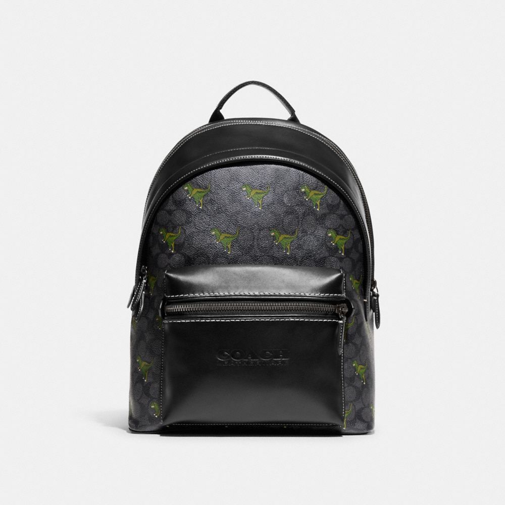 COACH® | Charter Backpack In Signature Canvas With Rexy Print