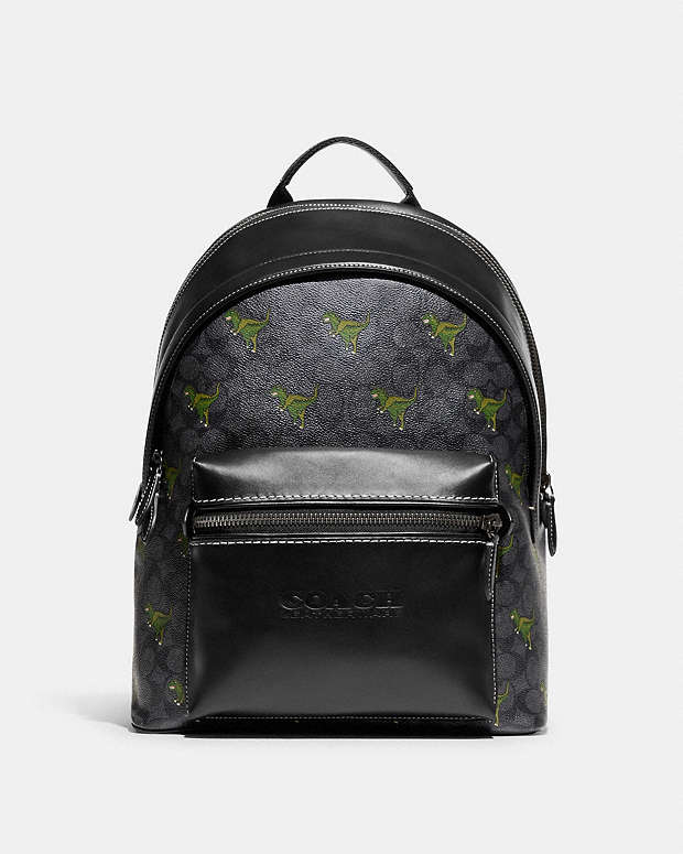 COACH® | Charter Backpack In Signature Canvas With Rexy Print