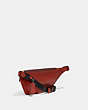 COACH®,LEAGUE BELT BAG IN SIGNATURE CANVAS WITH REXY PRINT,Signature Coated Canvas,Medium,Rexy,Tan/Rust,Angle View