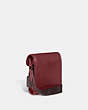 COACH®,CHARTER NORTH/SOUTH CROSSBODY WITH HYBRID POUCH IN COLORBLOCK,Refined Calf Leather,Mini,Sport Red/Cherry,Angle View