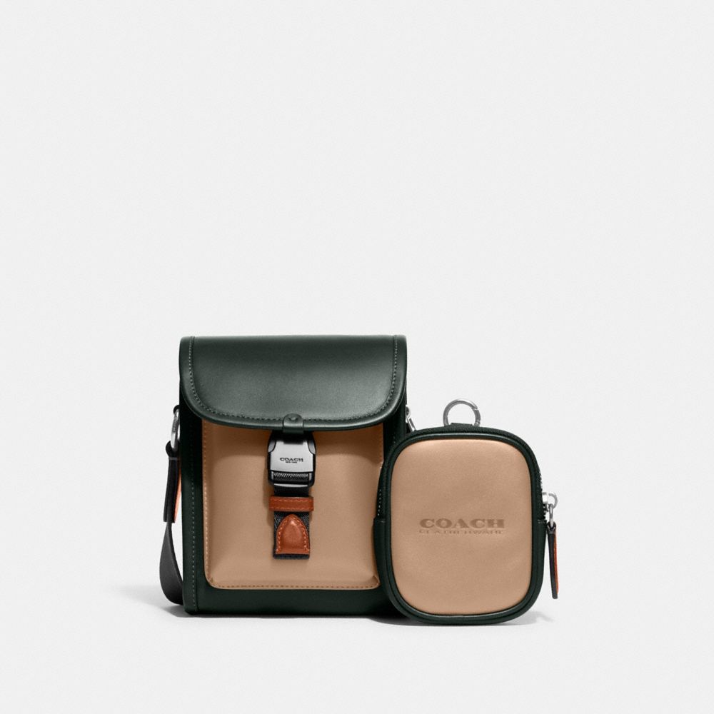 charter north south crossbody with hybrid pouch in colorblock