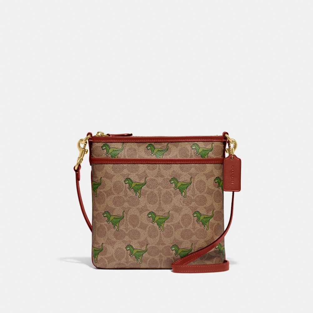 COACH Kitt Messenger Crossbody Bag In Signature Canvas With Rexy Print