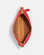 COACH®,KITT MESSENGER CROSSBODY BAG WITH REXY,Refined Pebble Leather,Small,Brass/Sport Red,Inside View,Top View