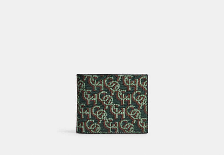 COACH®,3-IN-1 ウォレット・シグネチャー モノグラム プリント,二つ折り&三つ折り財布,ｱﾏｿﾞﾝ ｸﾞﾘｰﾝ