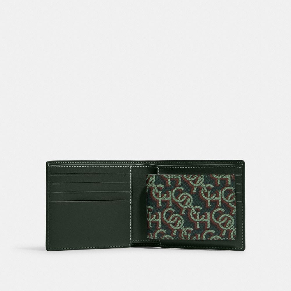 COACH®,3-IN-1 ウォレット・シグネチャー モノグラム プリント,二つ折り&三つ折り財布,ｱﾏｿﾞﾝ ｸﾞﾘｰﾝ