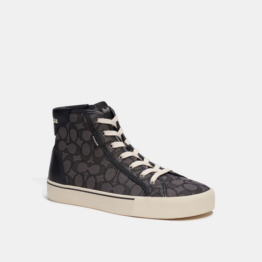 COACH® | Skate High Top Sneaker In Signature Jacquard