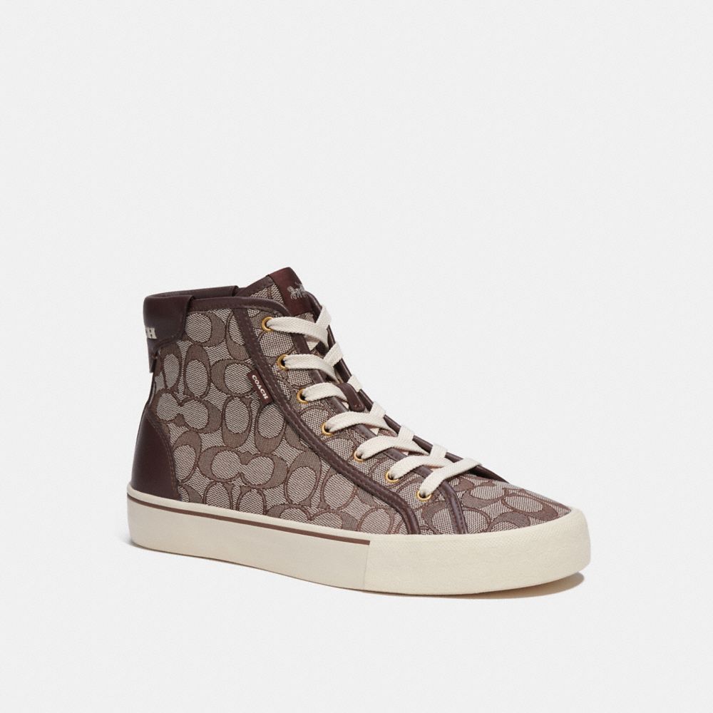 COACH®  Skate High Top Sneaker In Signature Jacquard