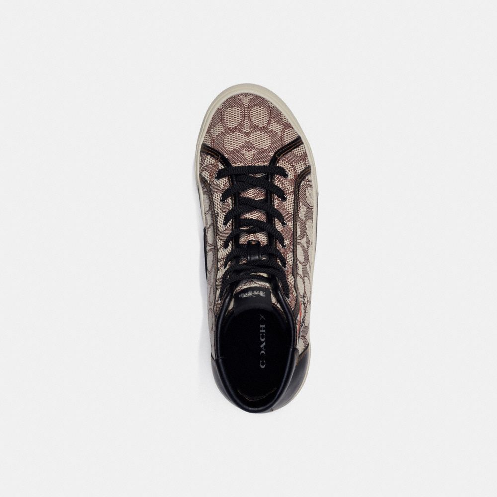 COACH®  Skate High Top Sneaker In Signature Jacquard