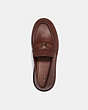 COACH®,LOAFER WITH SIGNATURE COIN,Leather,Saddle,Inside View,Top View