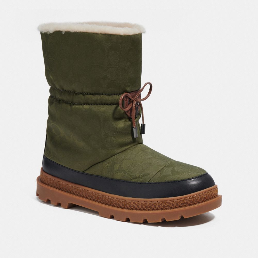 COACH®,Ski Boot In Recycled Polyester,,Front View