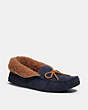COACH®,SUEDE DRIVER,Midnight Navy,Front View