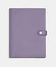 COACH®,NOTEBOOK,Leather,Silver/Light Violet,Front View